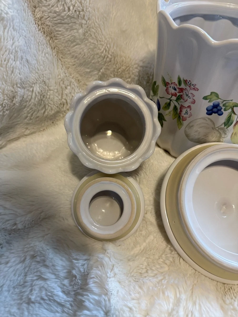 Vintage Corelle Coordinates Chutney Ceramic Canister Set Jar Jay Import 2pc Lot